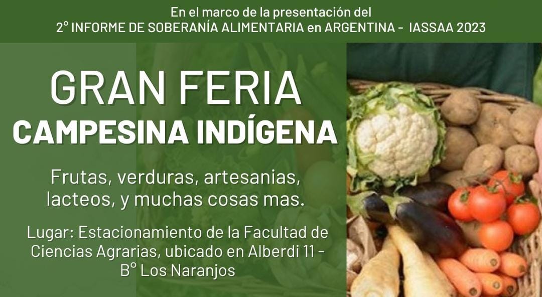 Feria Campesina Indígena en el marco de la presentación del informe de Soberanía Alimentaria
