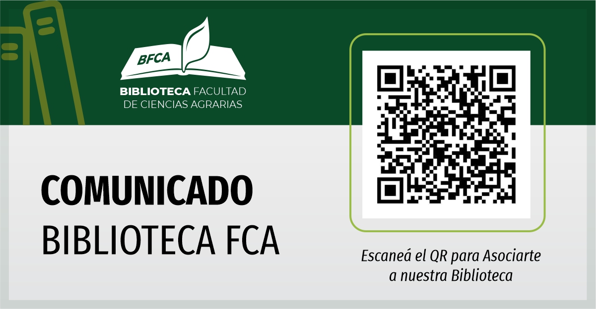 La Biblioteca de Agrarias invita a los ingresantes a asociarse