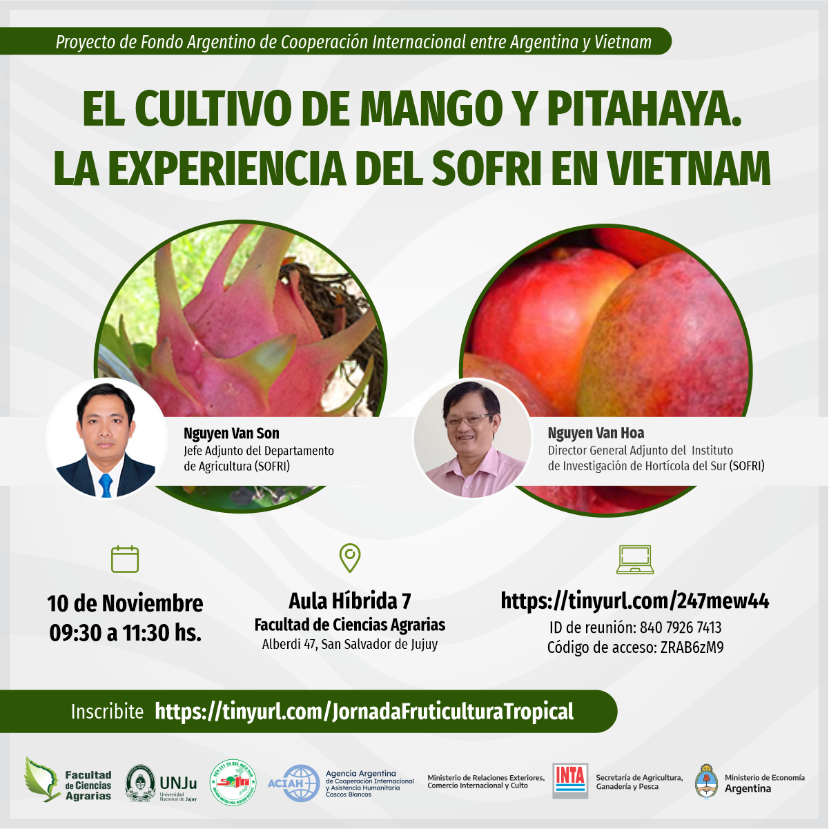 Profesionales Vietnamitas de Fruticultura Tropical disertarán en Agrarias